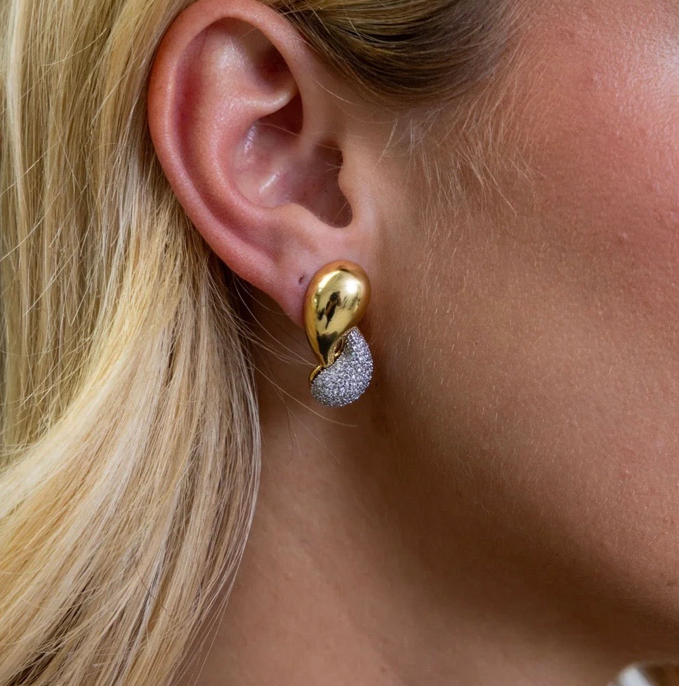 SJ Pave Raindrop Earrings