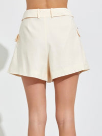 Vanilla Cross Belted Flare Shorts
