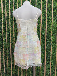 Delicate Floral Embellished Short Dress
