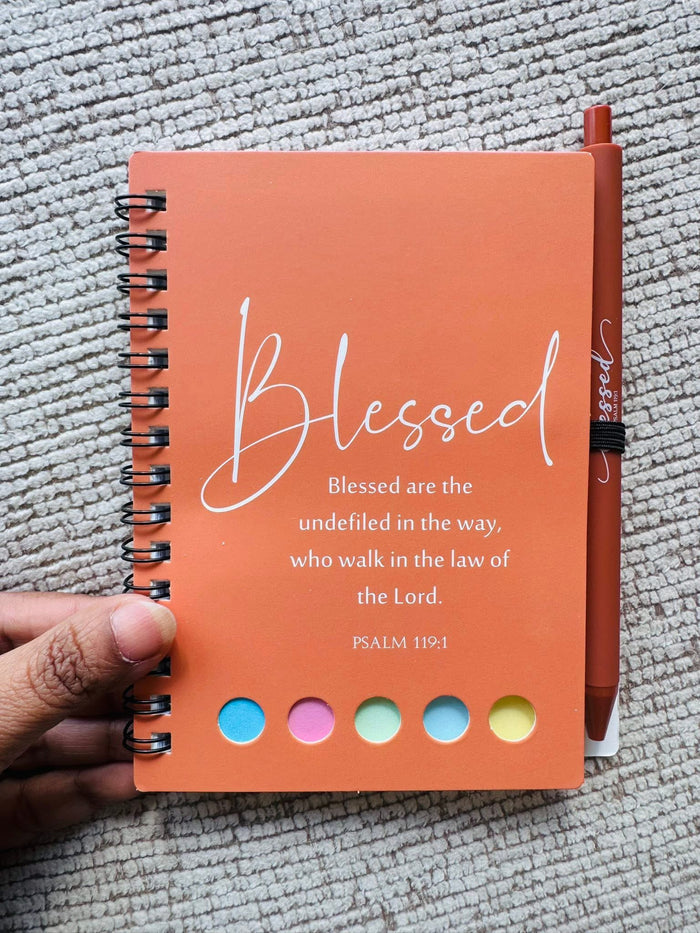 Faith Pastel Diary with Pens, Sticky Notes & Page Holder