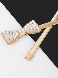 Pearl Bow Detail Elastic Belt