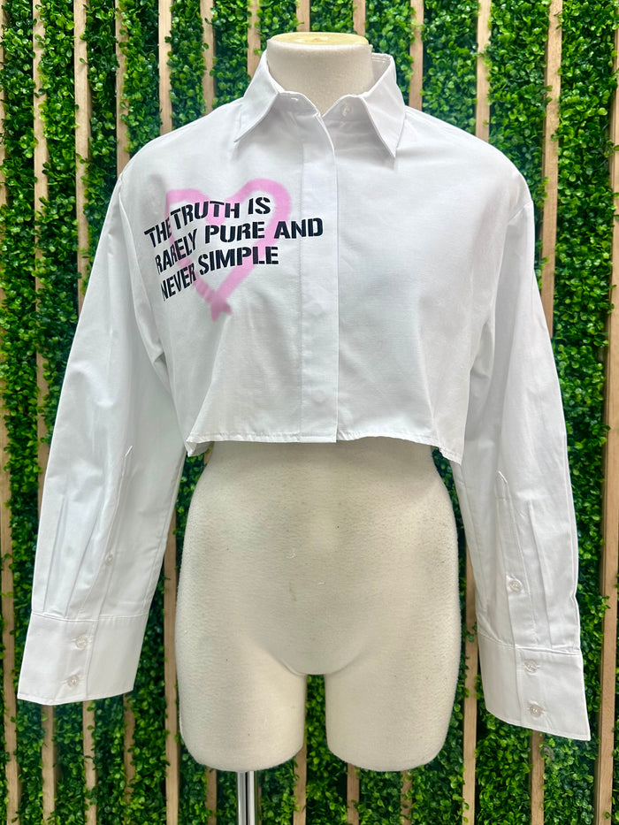 The Truth is Pure Crop Blouse