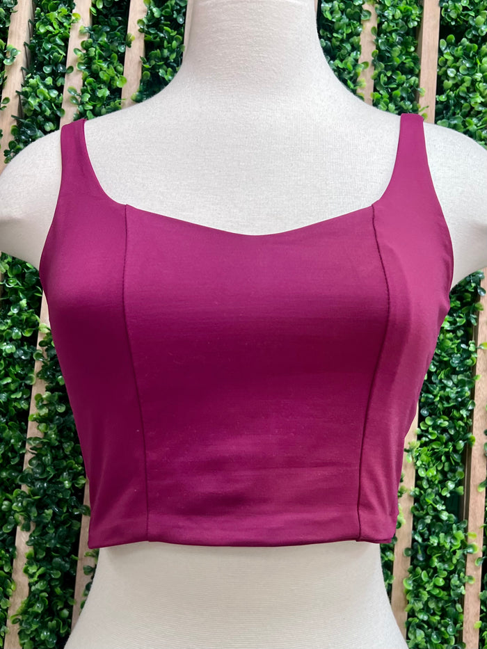Square Neck Bustier Crop Top