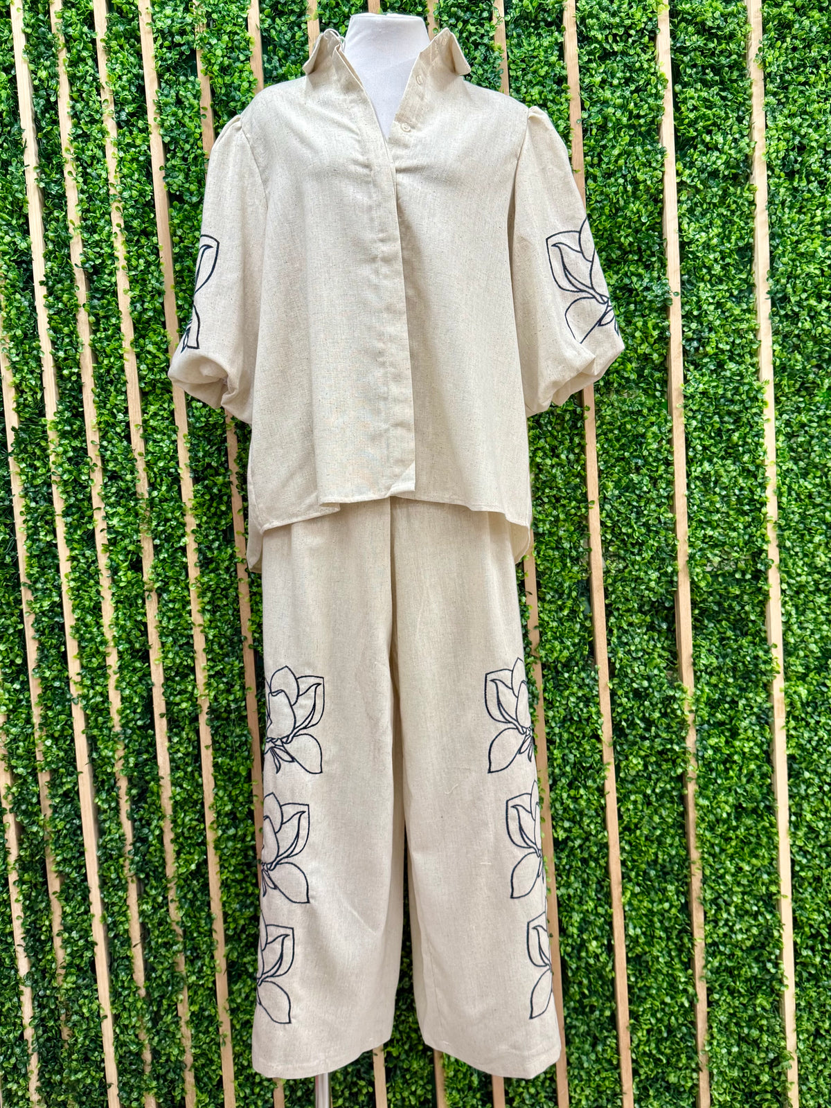 Beautiful Apricot Embroidered Pant