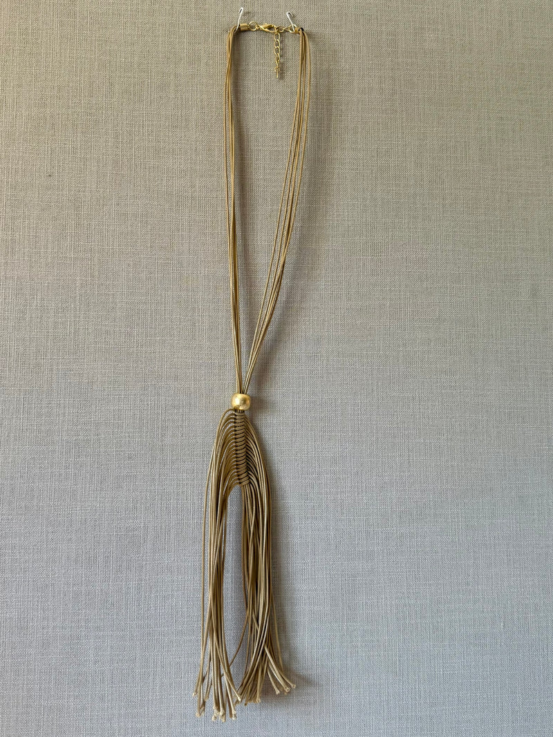 Fringed Feather Boho Necklace
