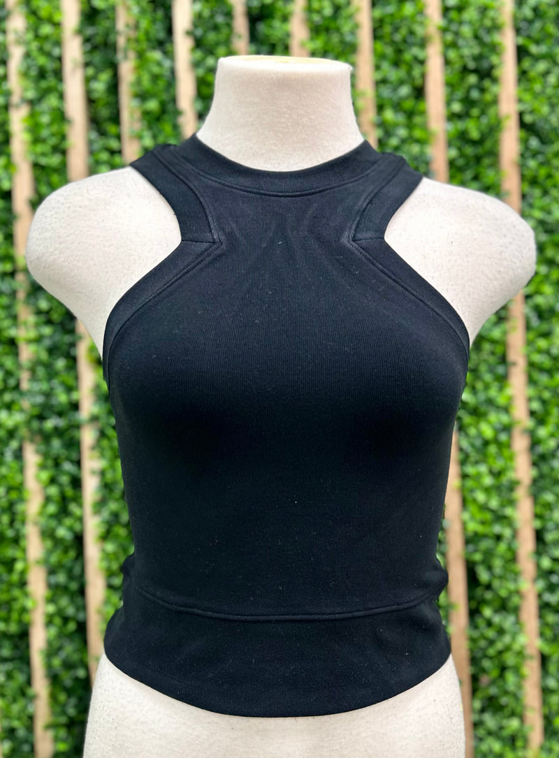 Triangular Banded Crop Top