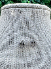 Pave Smiley Face Stud