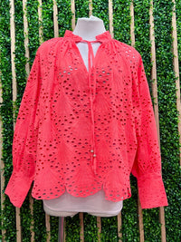 Exquisite Eyelet Boho Blouse