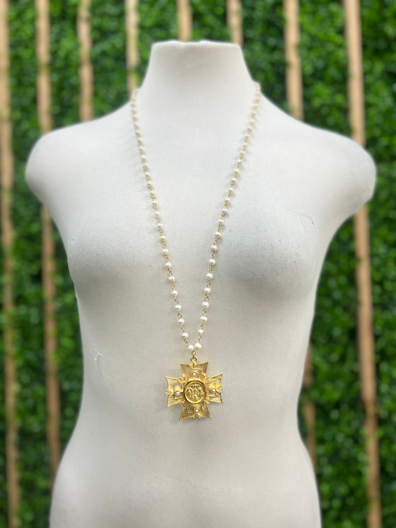 WD Maltese Cross Necklace