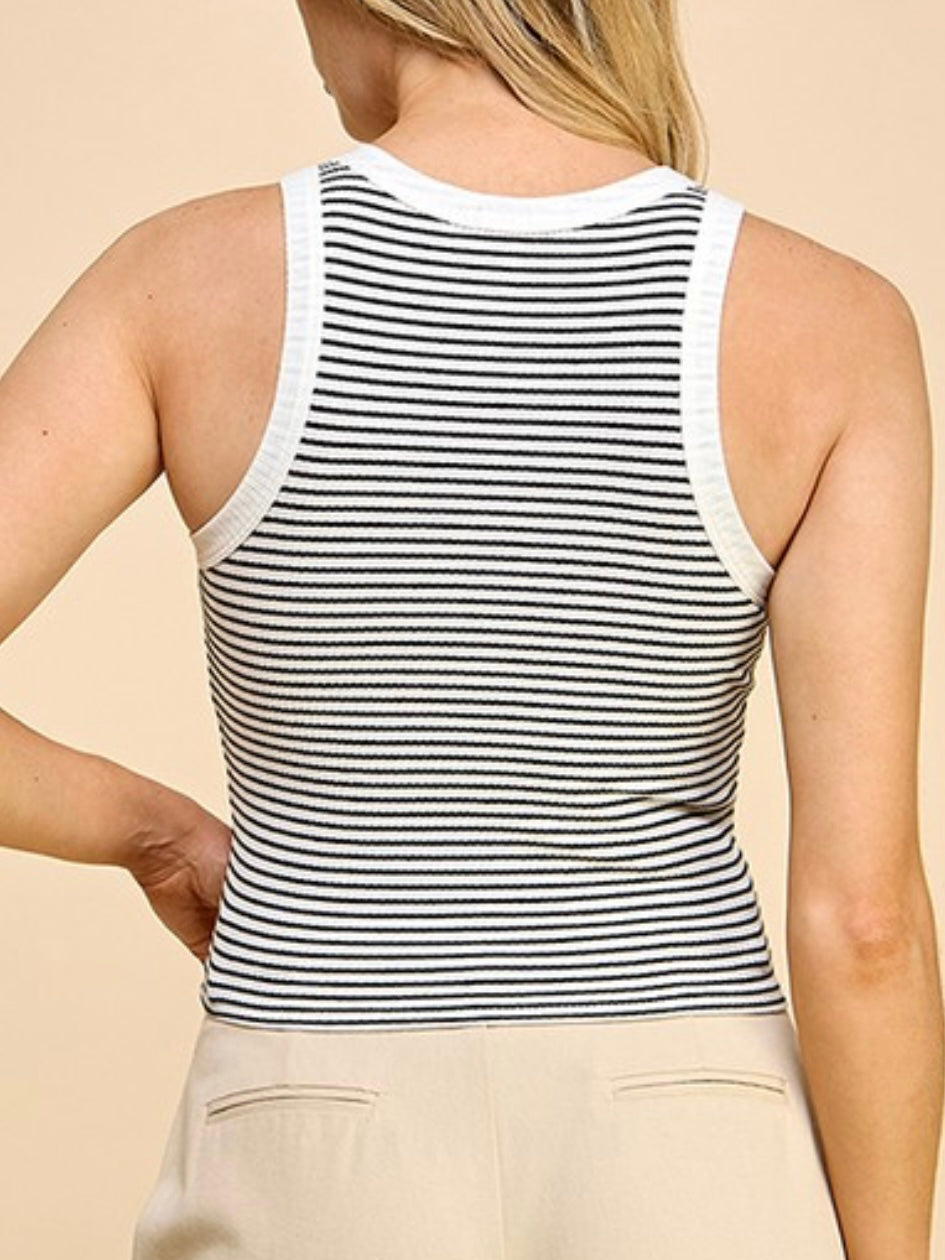 Striped Heavy Rib Tank Top