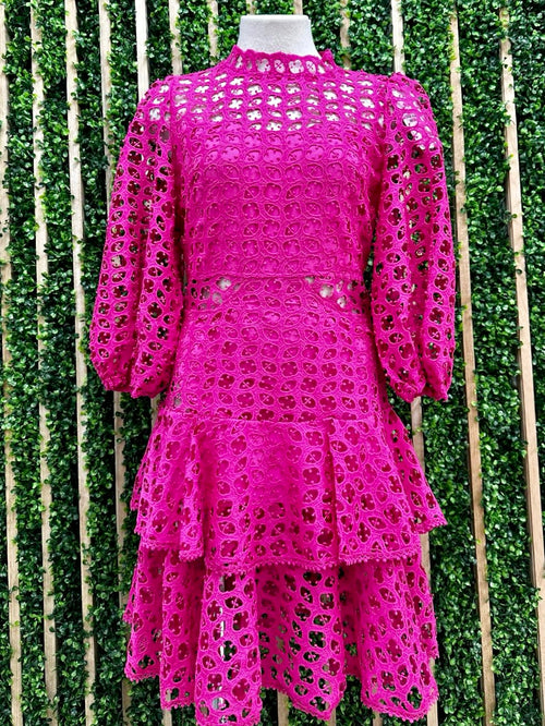 Beautiful Modern Cutout Lace Short Dress