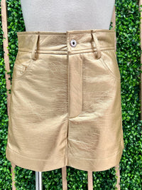 Metallic Fitted Skort