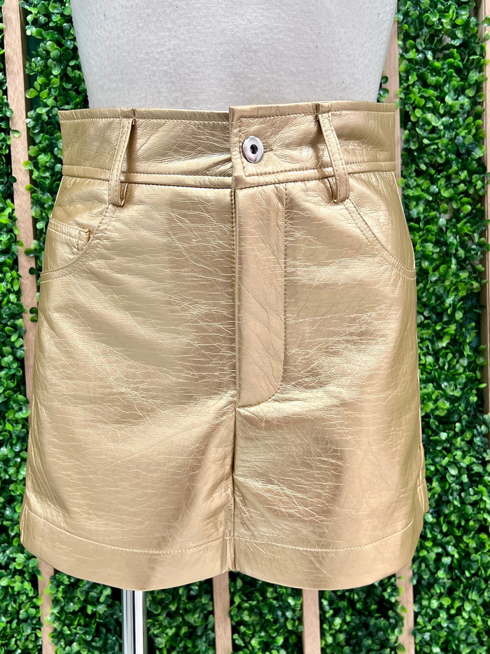Metallic Fitted Skort