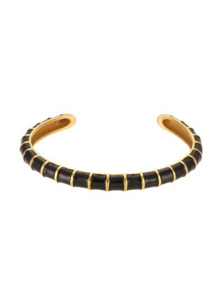 Caterpillar  Striped Open Bracelet