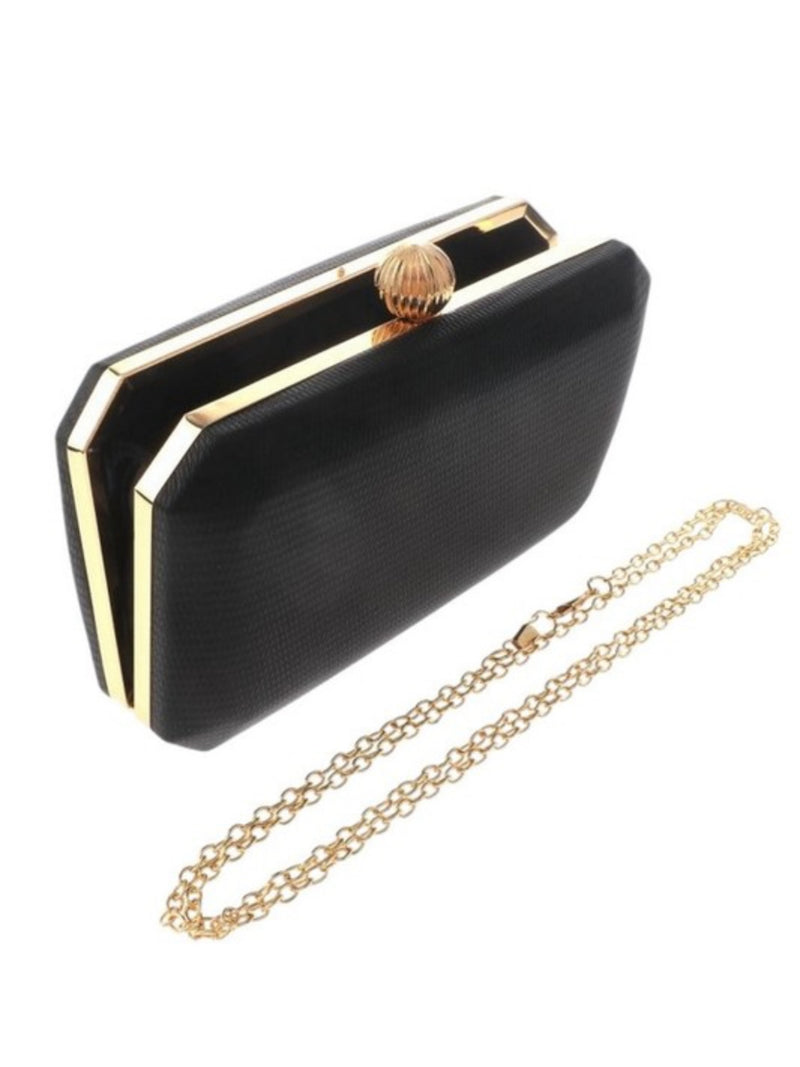 Angled Corners Metallic Clutch