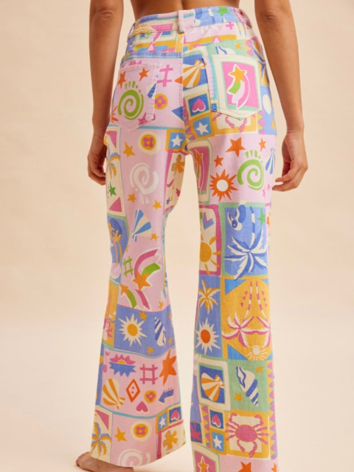 Sunset Postcard Wide-Leg Pants