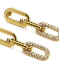 Jenna Paved Link Earrings