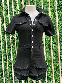 Beautiful Ruffled Denim Romper