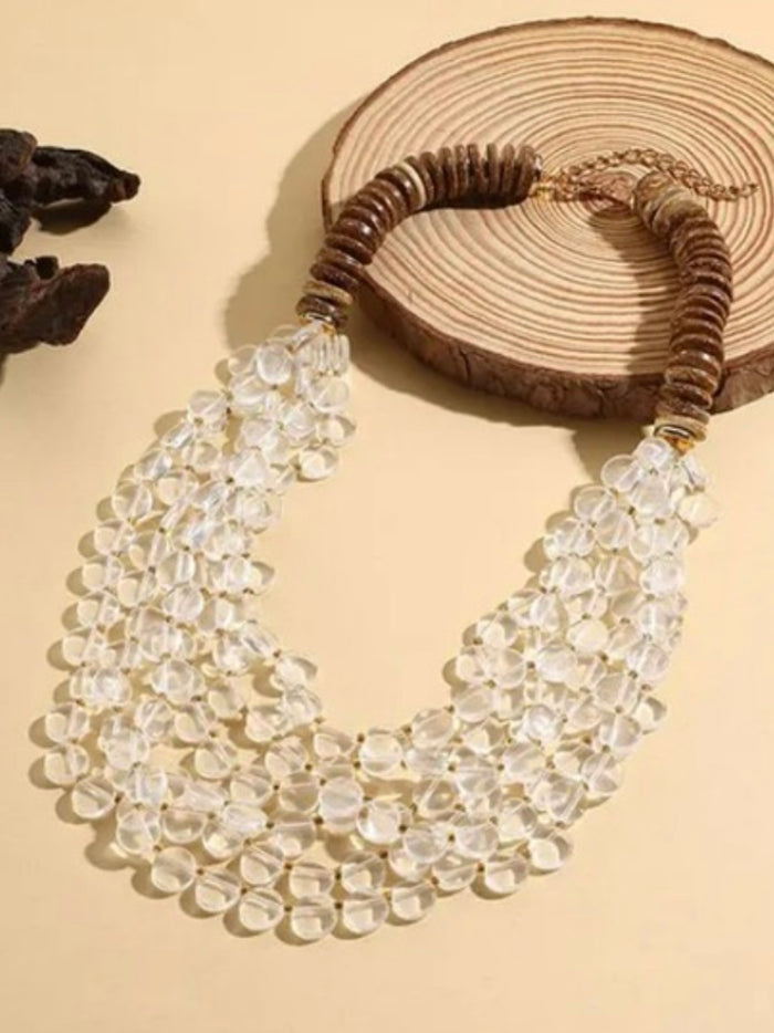Boho Multi bead Layered Necklace