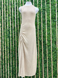 Beautiful Waffled Crochet Midi Dress