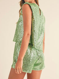 Fun Sequin Short Pant Set