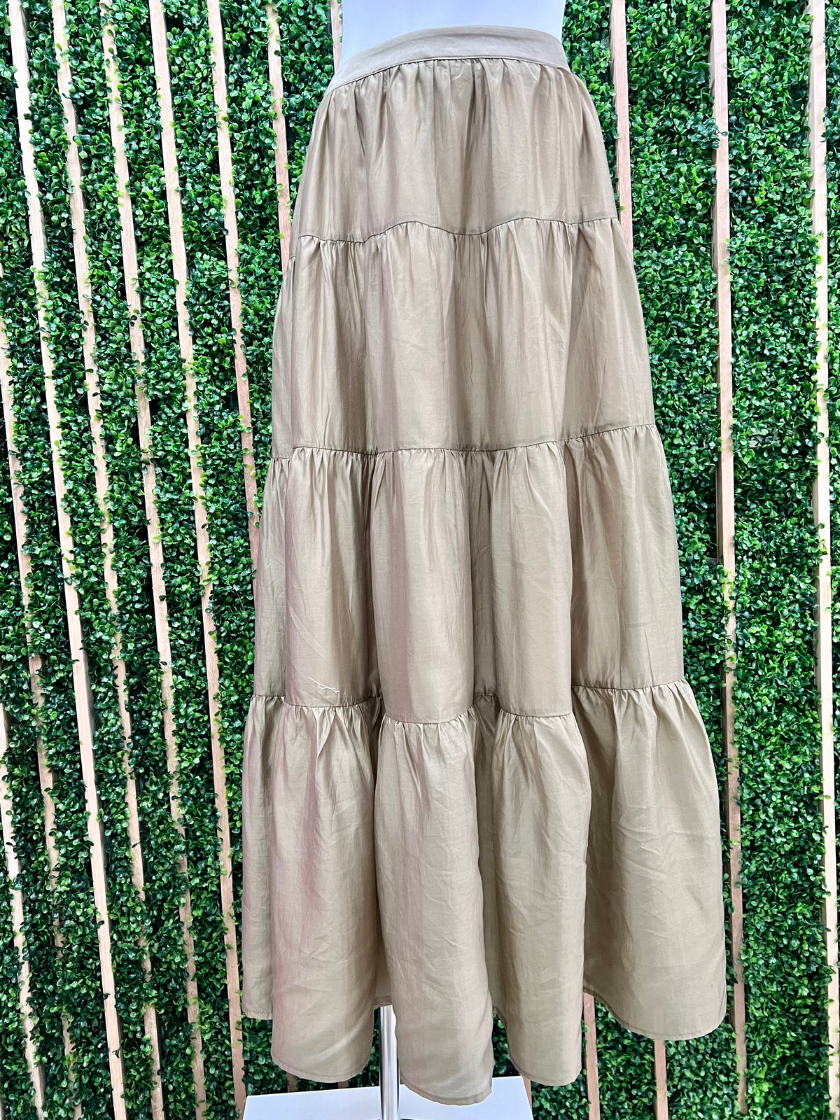 Beautiful Tan Chiffon Maxi Skirt