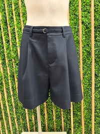 High Waist Belted Tailored Bermuda Shorts