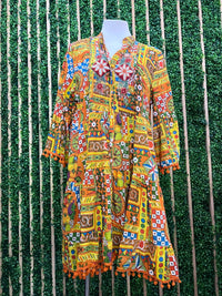 Italy Print Mix Short Dress
