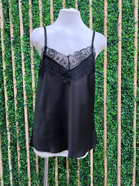 Lace Trim Satin Cami