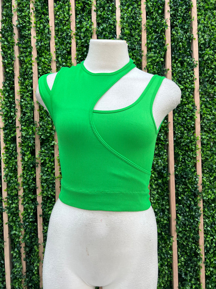 Double Layer Cutout Sleeveless Basic