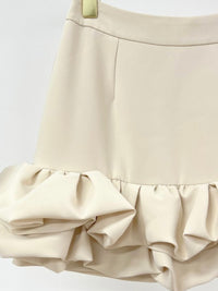 Ruffled Hem Dressy Short Skirt