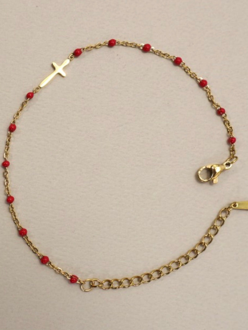 Stainless Steel Faith Cross Bracelet