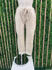 One Size Metallic Strikes Jogger
