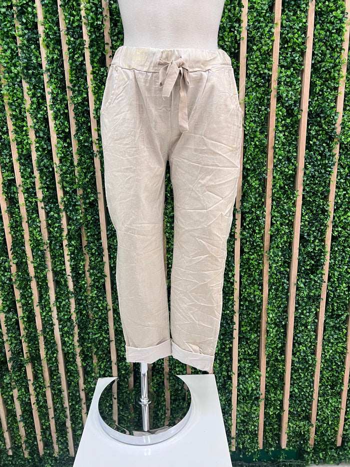 One Size Metallic Strikes Jogger
