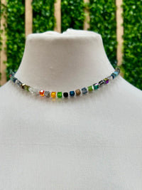 JH Small Crystal Cube Bead Necklace