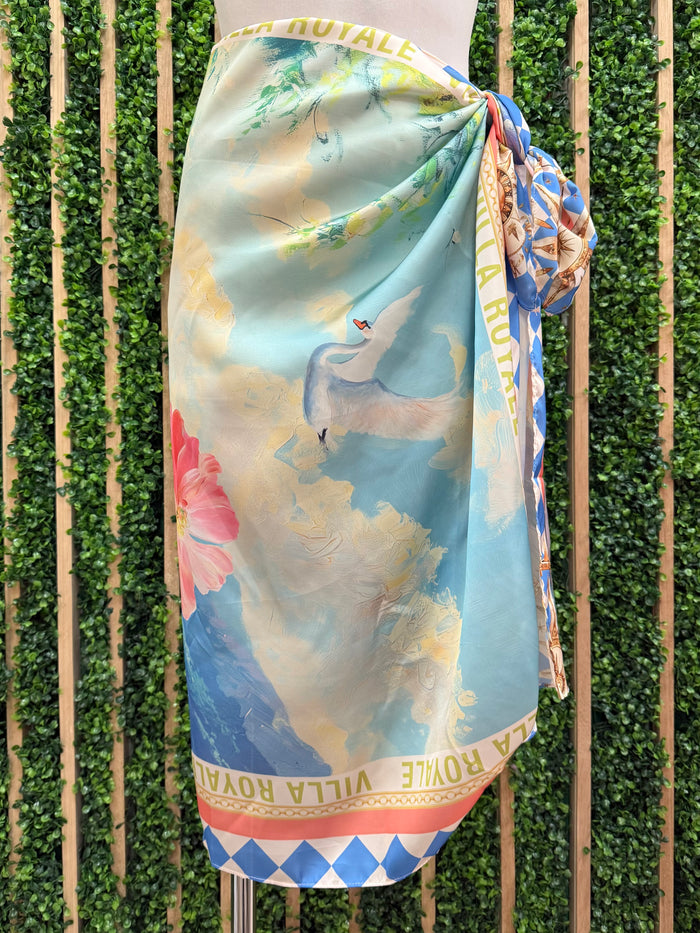 Villa Royale Tropical Maxi Sarong Cover-Up