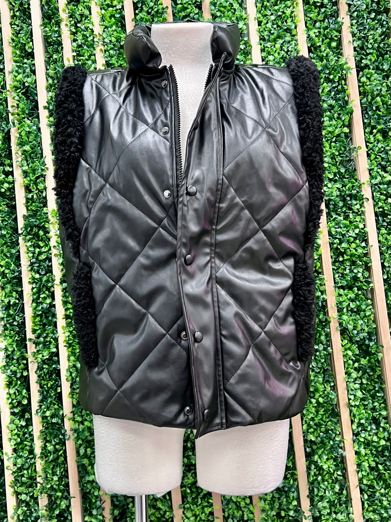 Faux Fur Trim Vest