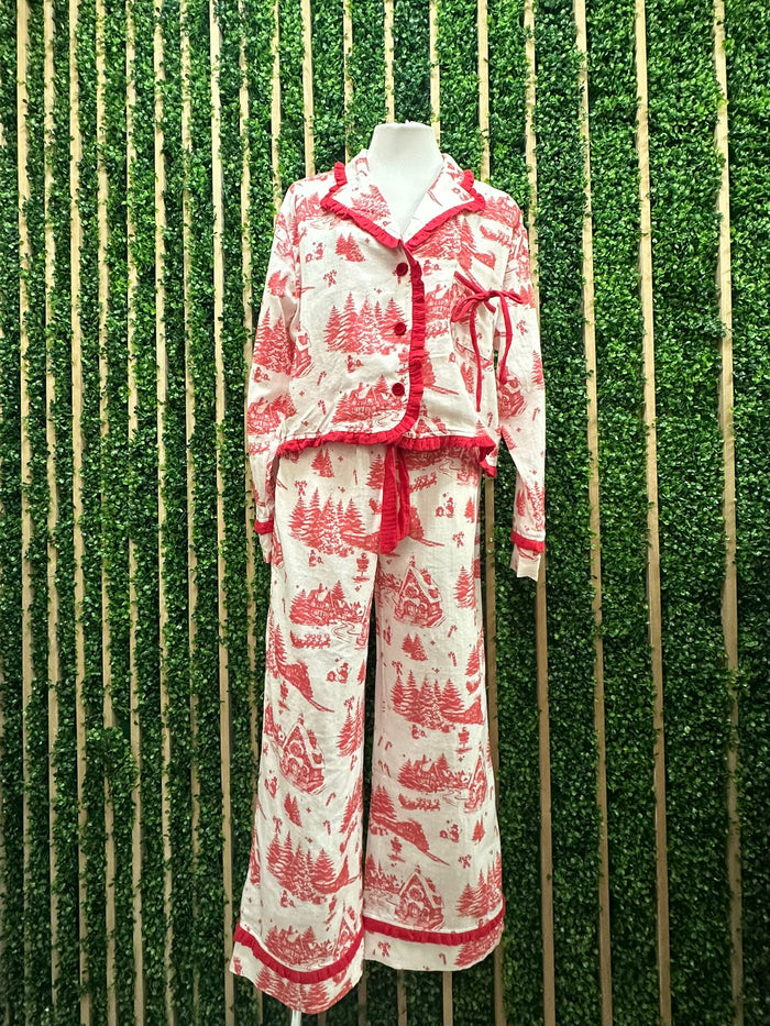 Gingerbread Village Pajama Set