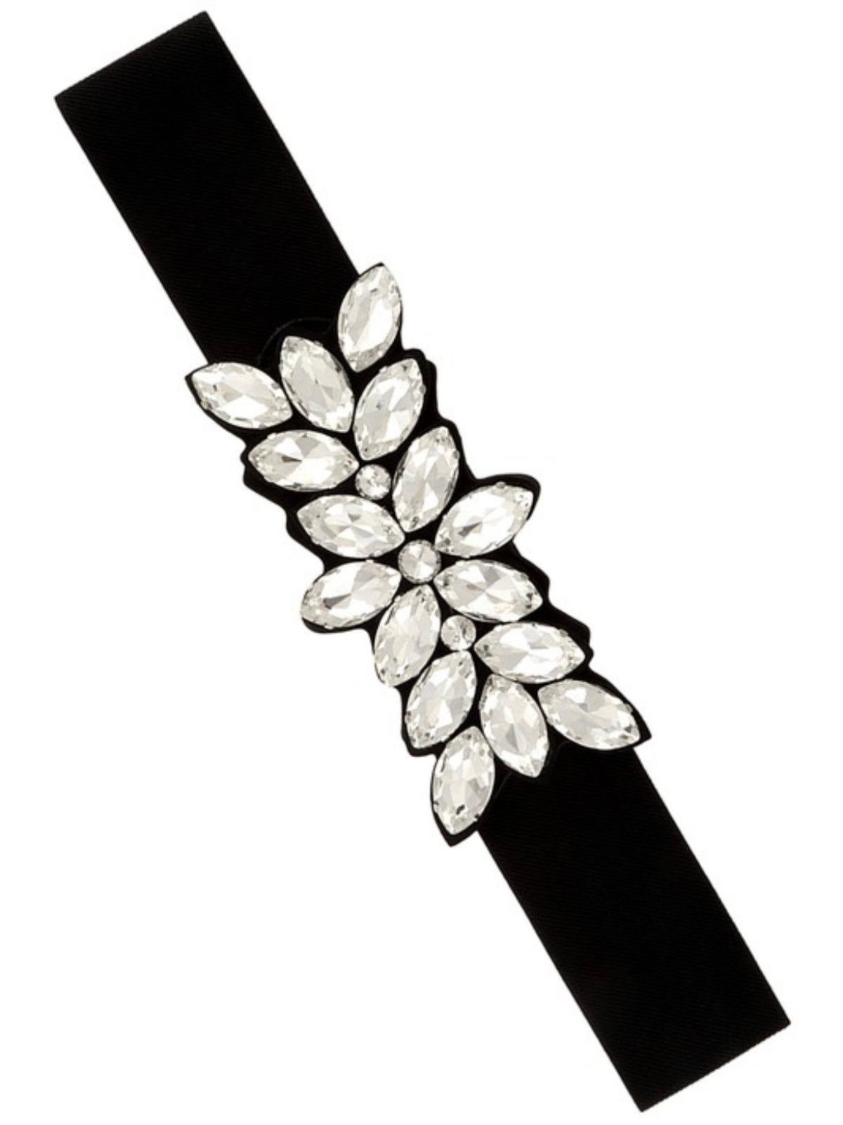 Flower Crystal Accent Elastic Belt