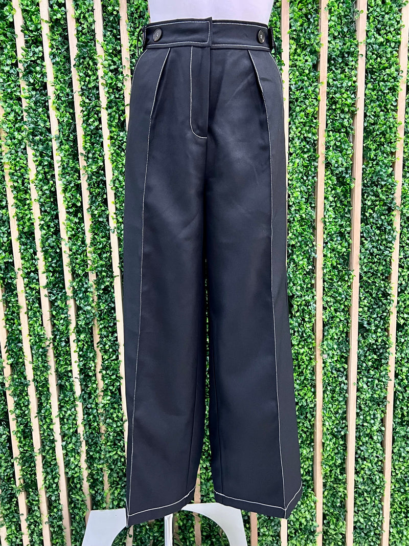 Beautiful Stitch Detail Wide Leg Pant