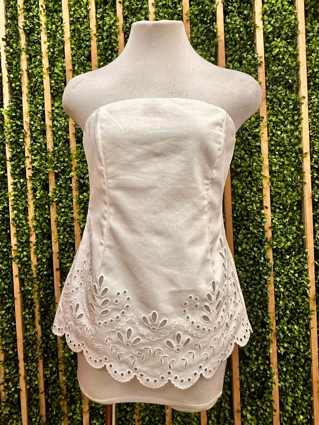 Embroidered Square Neck Top