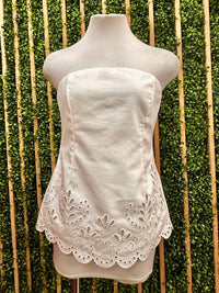 Embroidered Square Neck Top