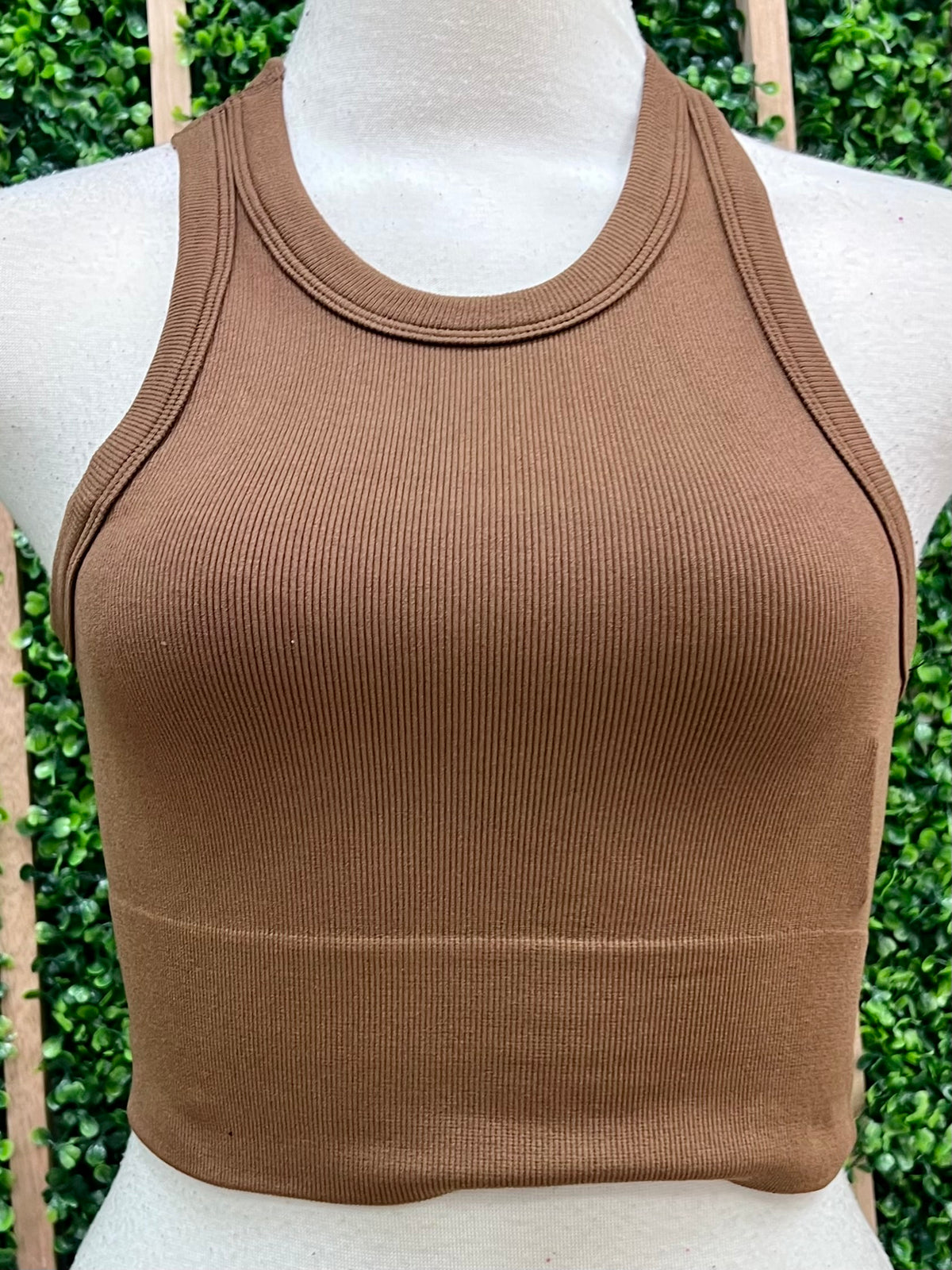 High Neck Racerback Crop Basic