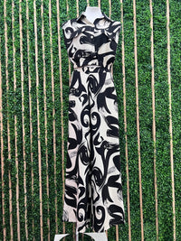 Black White Geo Pant