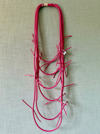 Multi Layer Knot Trims Rubber Necklace