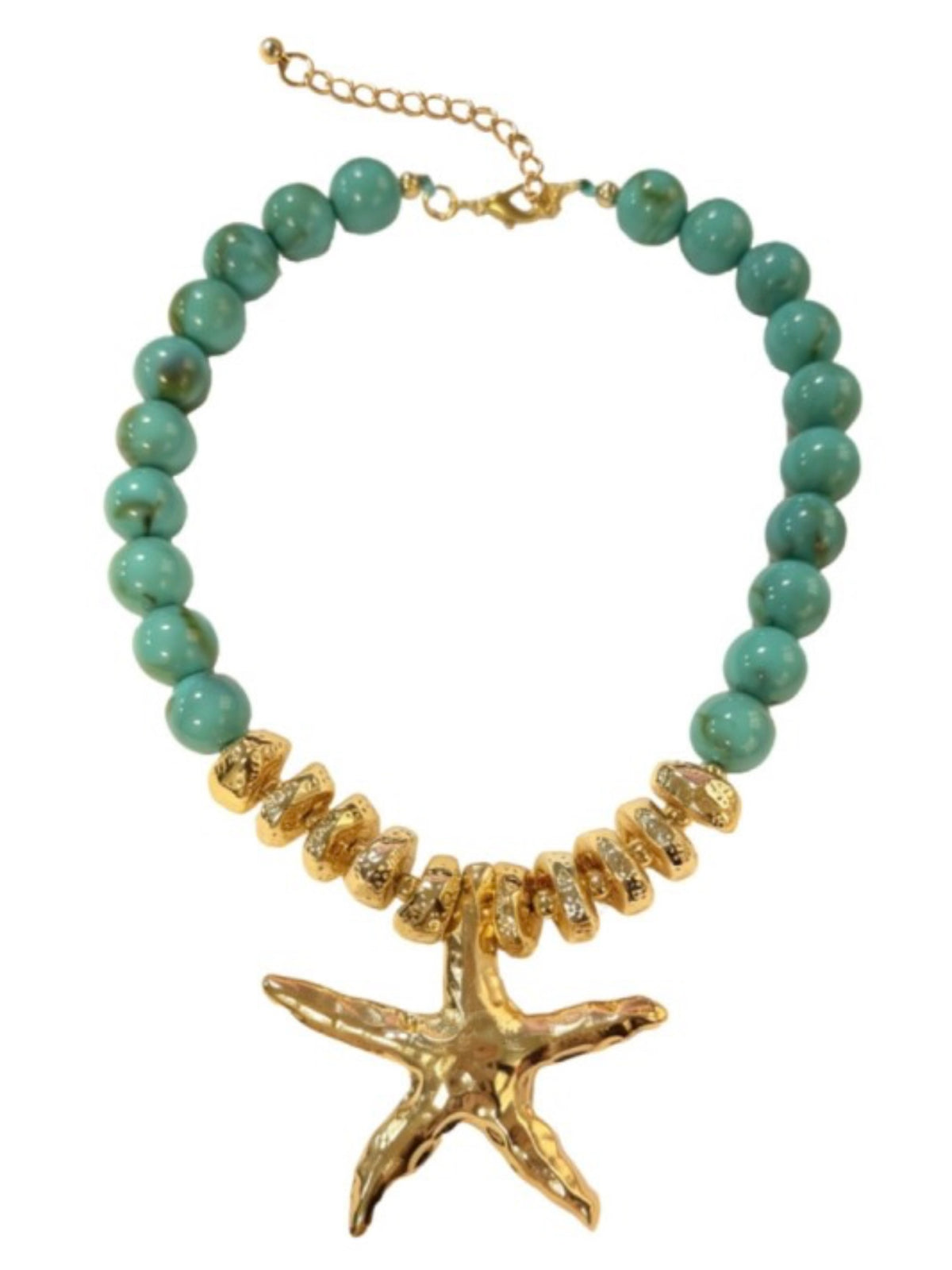 Turquoise Starfish Statement Necklace