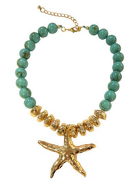 Turquoise Starfish Statement Necklace