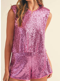 Fun Sequin Short Pant Set