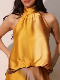 Dressy Halter Ombre Satin Top