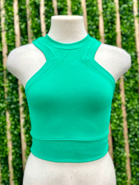 Triangular Banded Crop Top